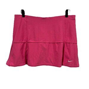 NIKE Tennis Skirt / Skort Women's Pleated Magenta Pink Stretch Fit-Dry Large L‎